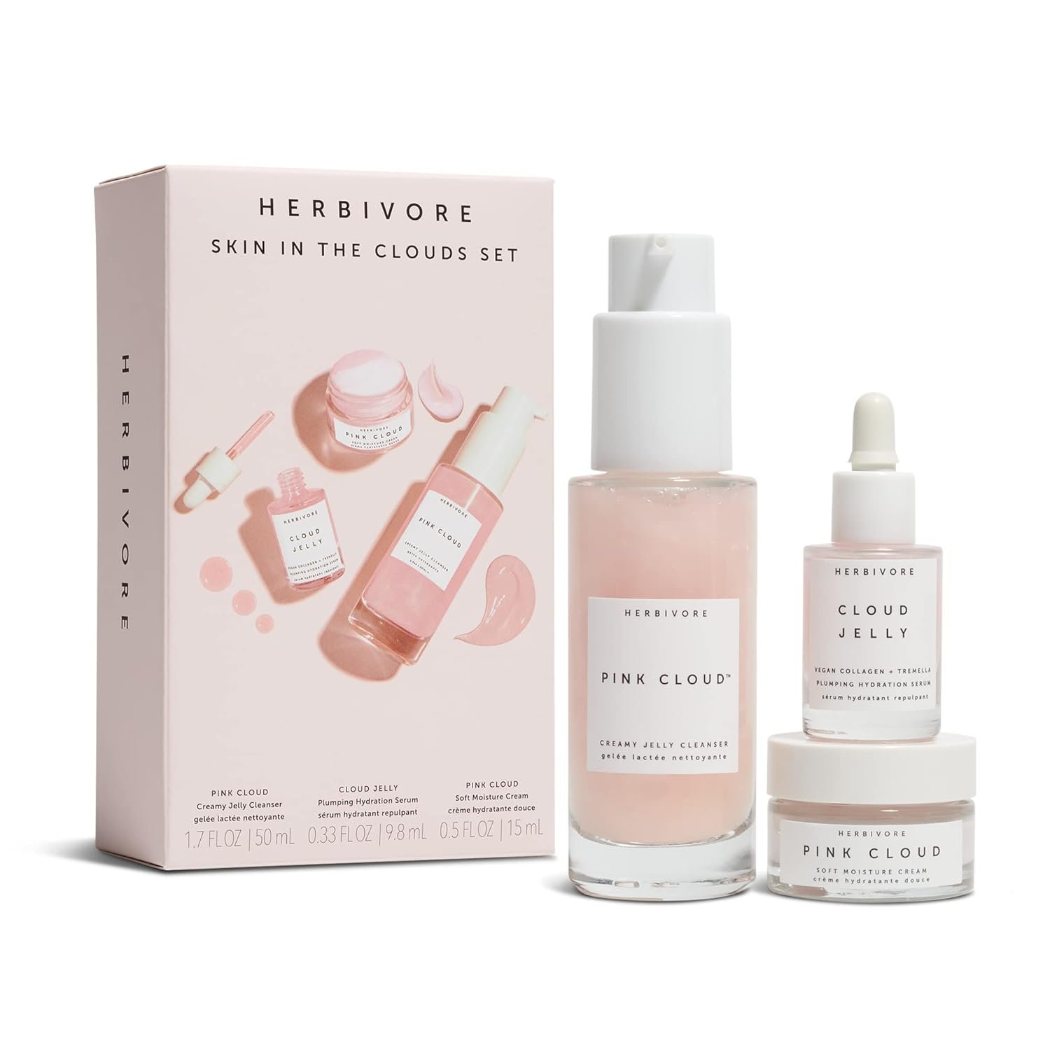 HERBIVORE ‘Skin In The Clouds’ 3-Step Plumping Hydration Gift Set: A Review of Its Clean, Plant-Based Skincare Benefits