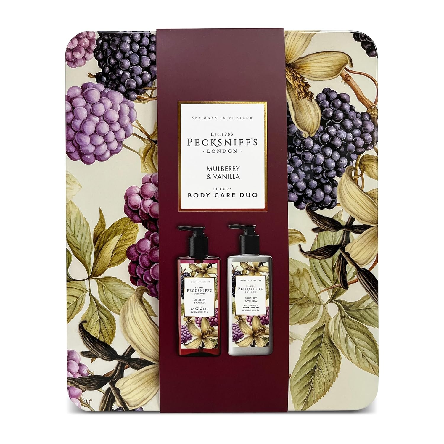 Pecksniff’s Body Care Duo Tin Box: An In-Depth Review of the Luxury Wildwood Mulberry & Vanilla Set