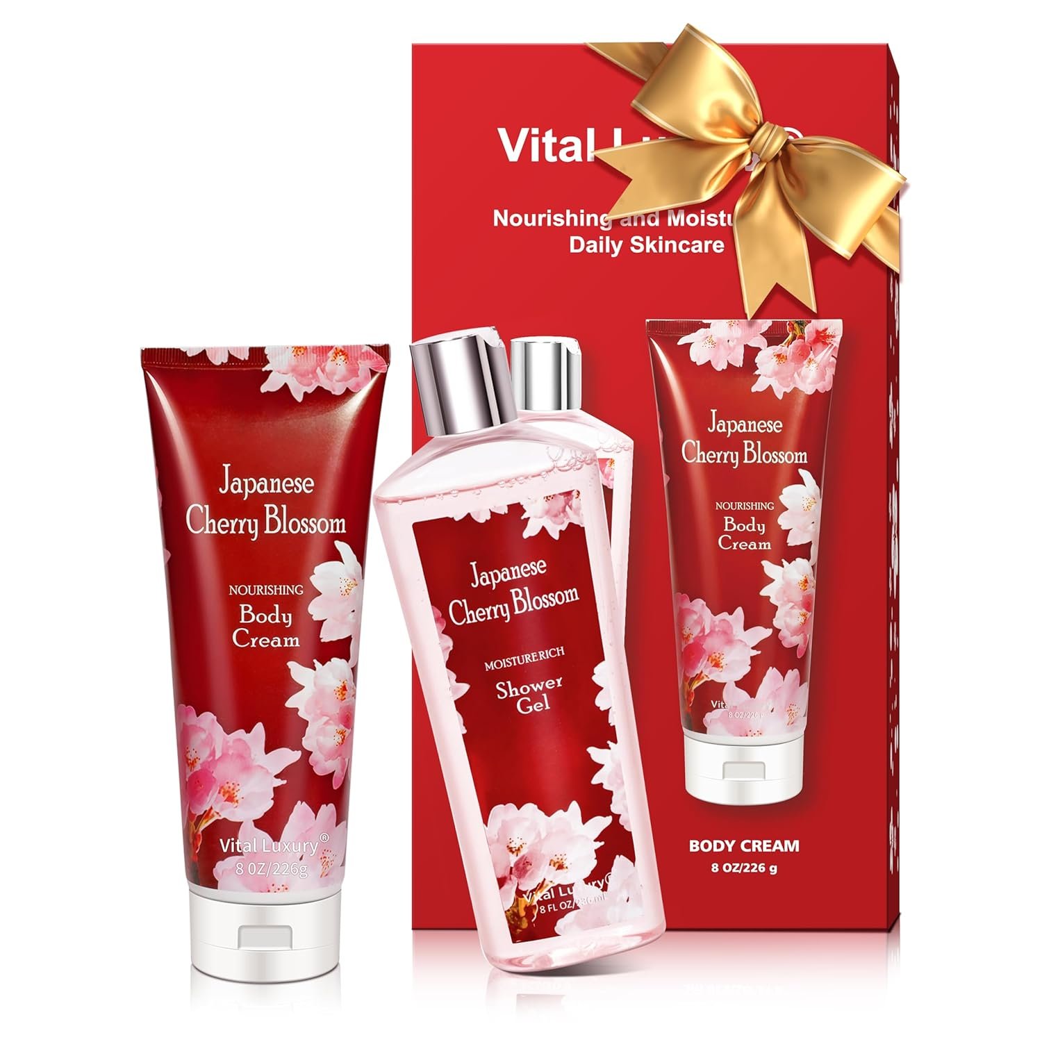 Vital Luxury Japanese Cherry Blossom Bath and Body Set: A Comprehensive Review of Its Nourishing Benefits for Daily Skincare