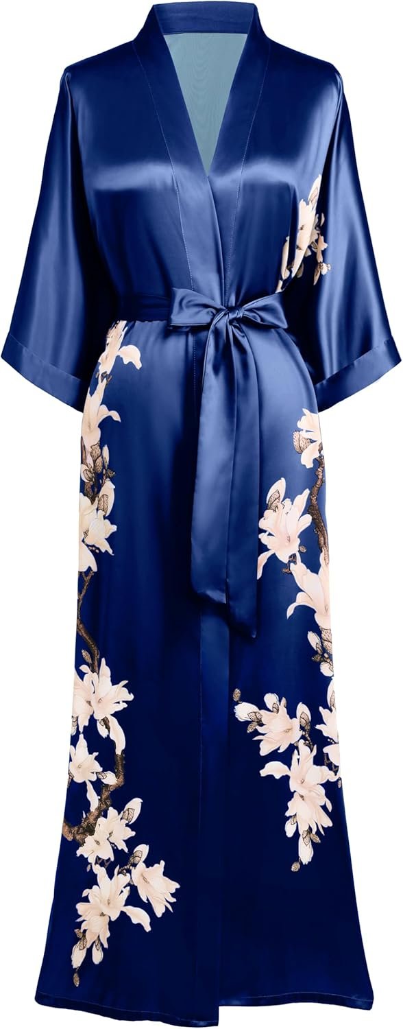 Elegant Comfort: A Review of the BABEYOND Kimono Robe Cover Up in Floral Satin