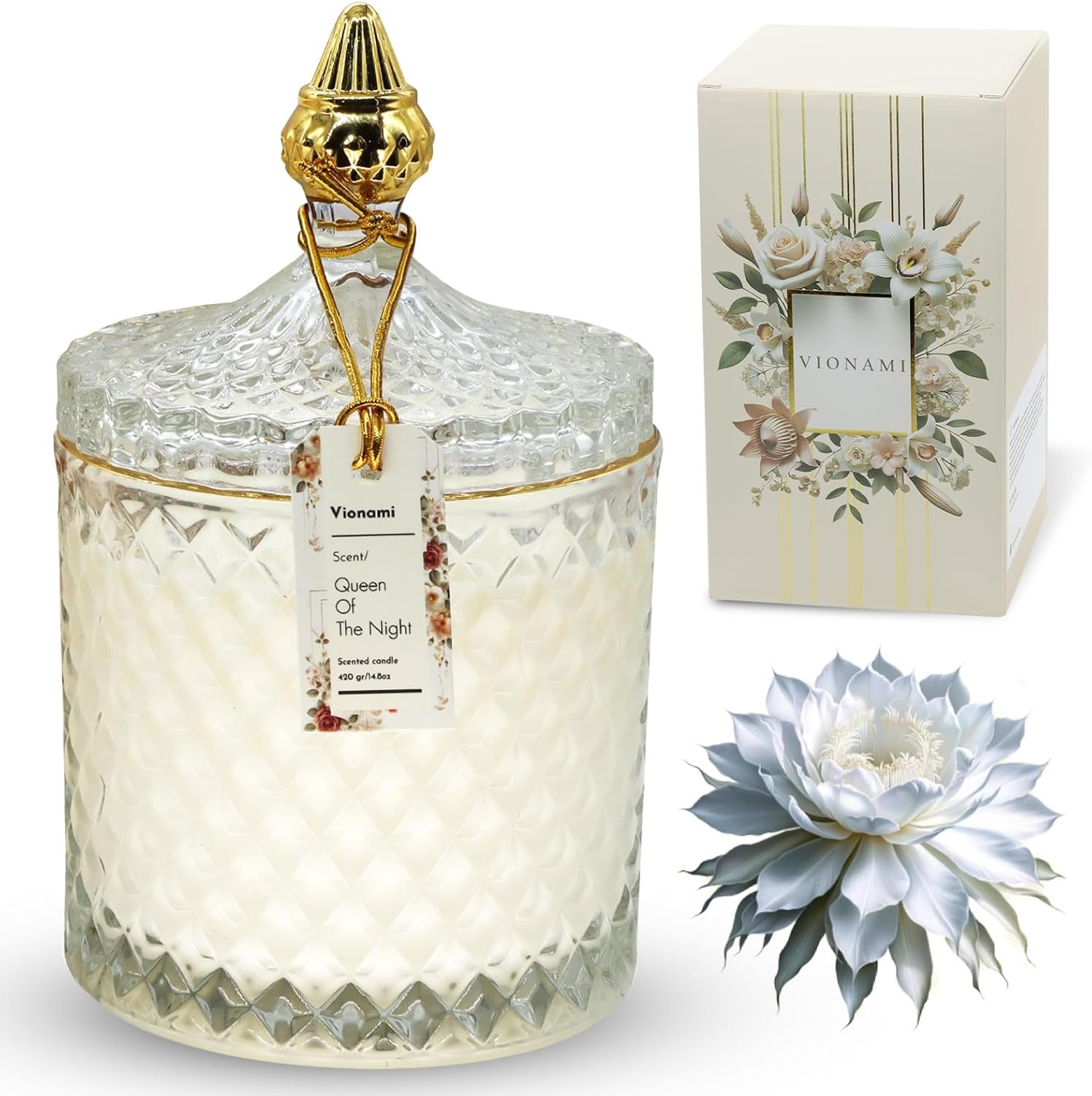 VIONAMI Luxury Scented Candle Gift Review: Indulge in the Enchanting Queen of The Night Fragrance